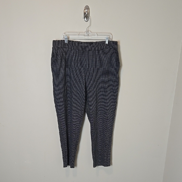 Nine West Black/White Polka Dot Pull On Dress Crop Pants Size XL - Picture 1 of 10